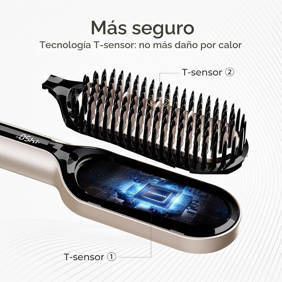 TYMO Cepillo alisador de cabello \u2013 Cepillo alisador iónico Plu...