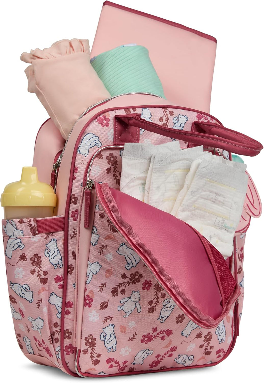 Disney Winnie the Pooh - Mochila para pañales con cambiador, bolsa...