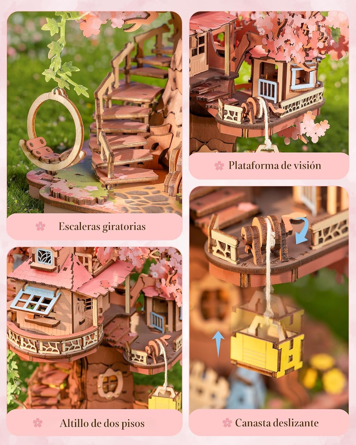 Rolife DIY Kits de Casa en Miniatura Sakura Tree House 12" Rompecab...