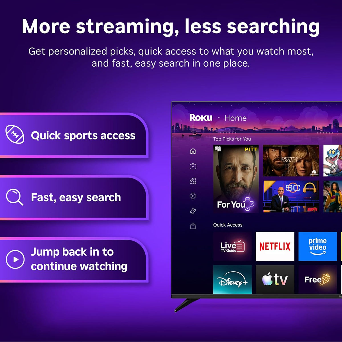 Roku Streaming Stick Plus con control remoto por voz - 4K y HDR10+...