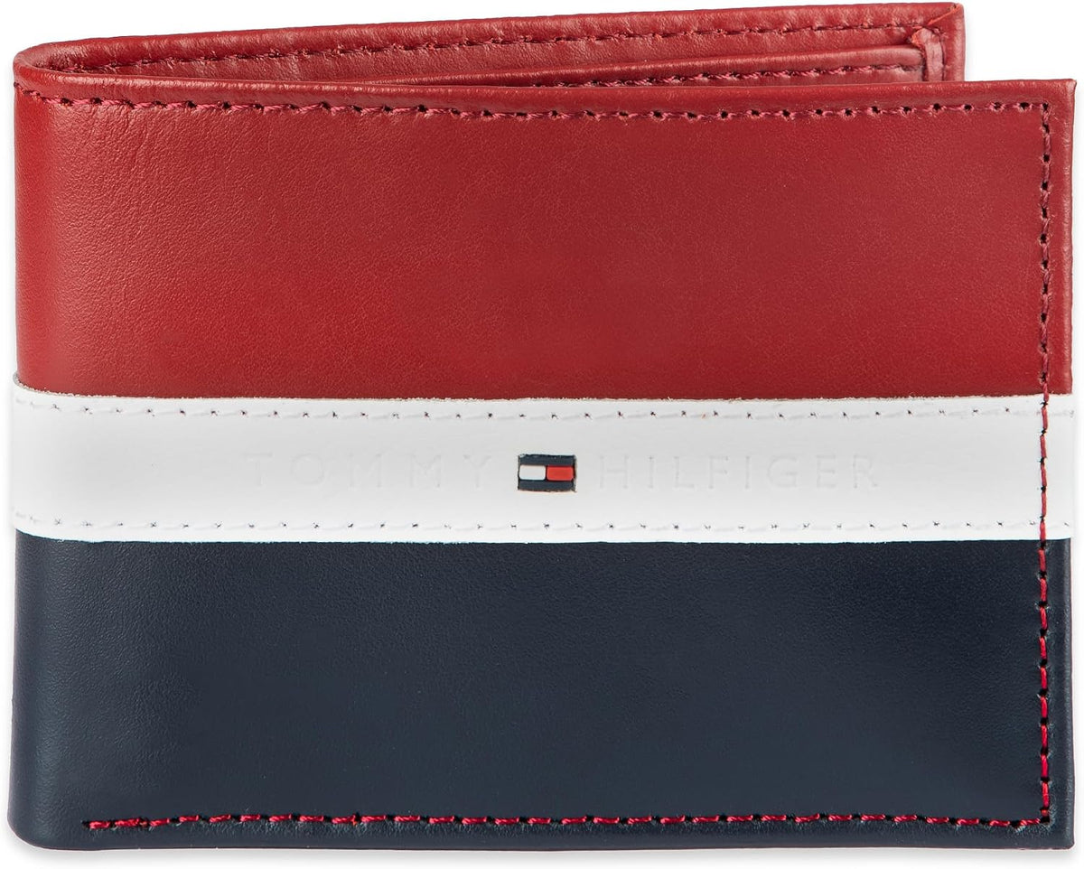 Tommy Hilfiger Cartera Passcase para hombre con ventana de identifi...