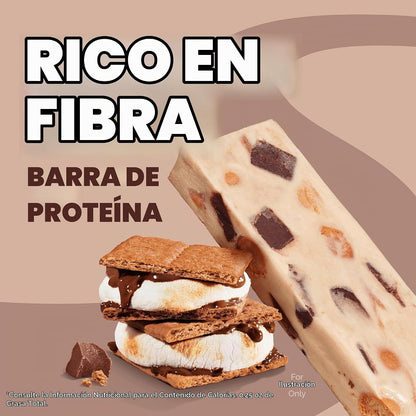 Barra de proteínas S'mores, alta proteína, baja en carbohidrato...