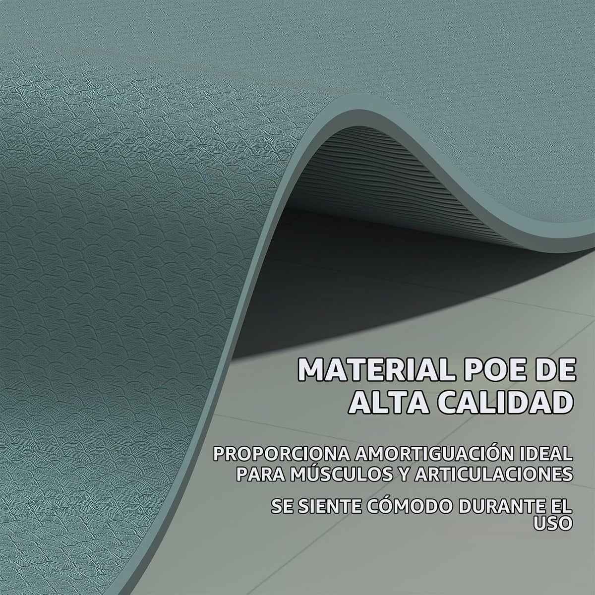 Esterilla grande de yoga de 8 mm (6' x 4') - Extra larga y...