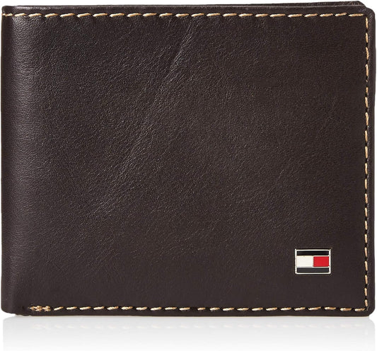 Tommy Hilfiger Cartera Passcase para hombre con ventana de identifi...