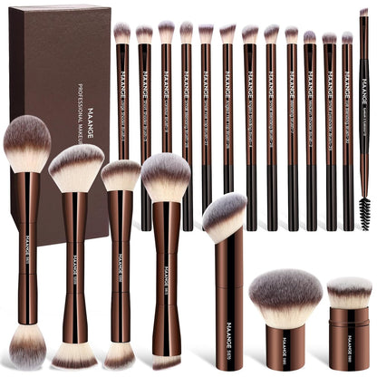 MAANGE 20 piezas de brochas de maquillaje con caja de regalo, broch...