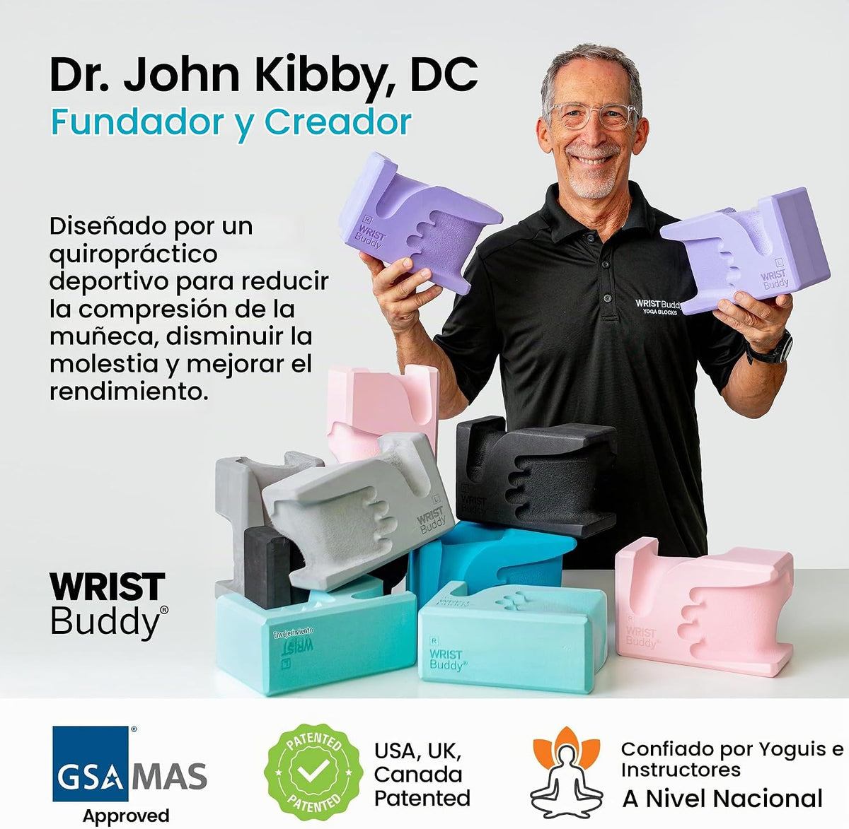 WRISTBuddy Bloques de yoga (izquierdo + derecho) - Bloques de EVA e...