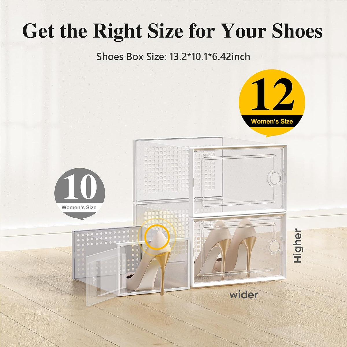 Kuject Cajas de almacenamiento de zapatos grandes, 12 unidades | Es...