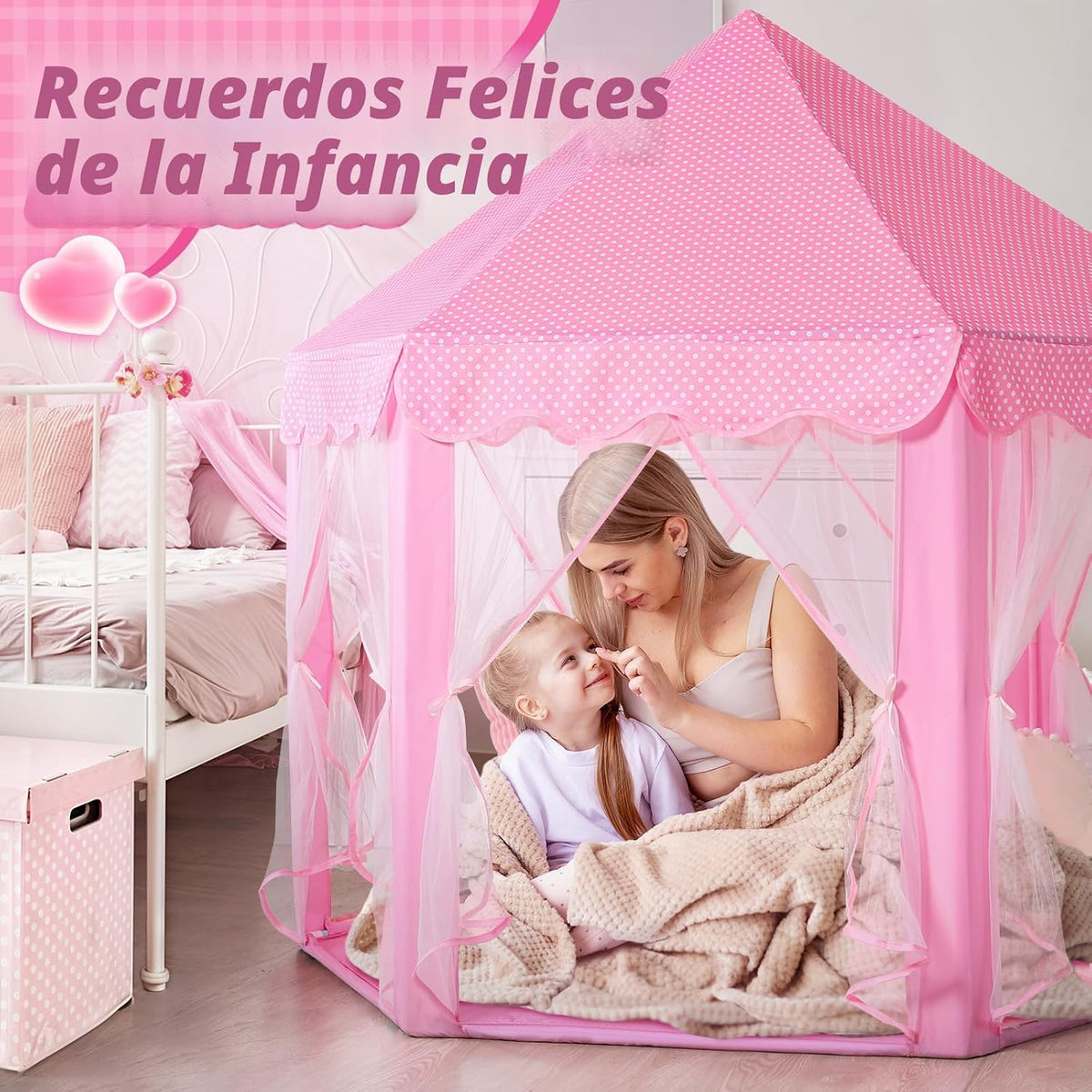 Monobeach - Tienda de campaña estilo castillo de princesa para niña...