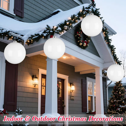 Zubebe 4 piezas Adornos de bola de Navidad extra grandes de 6'...