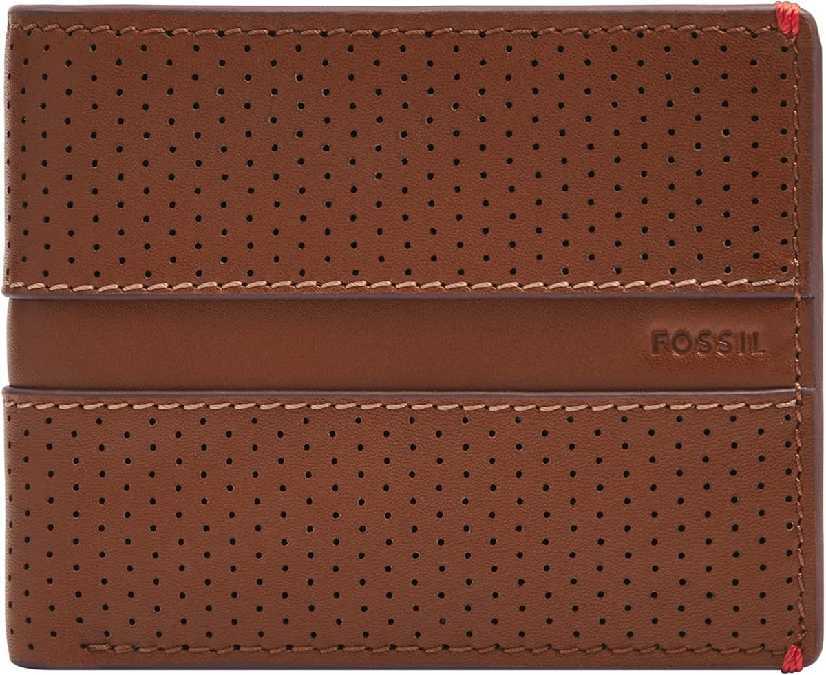 Fossil Billetera plegable para hombre, Sport Tourer marrón, talla ú...