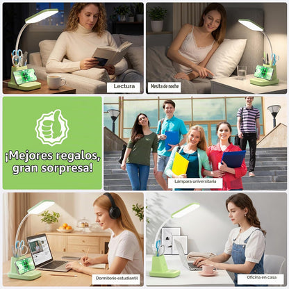 Sailstar Lámpara de escritorio LED con carga inalámbrica de 10 W y...