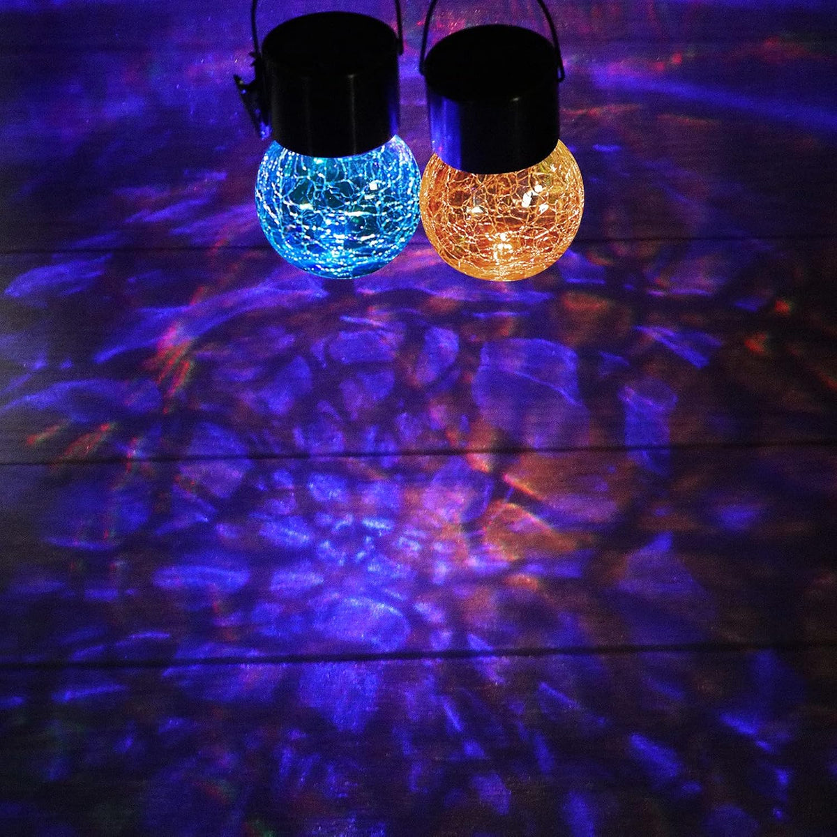 Paquete de 12 luces solares colgantes decorativas para exteriores,...