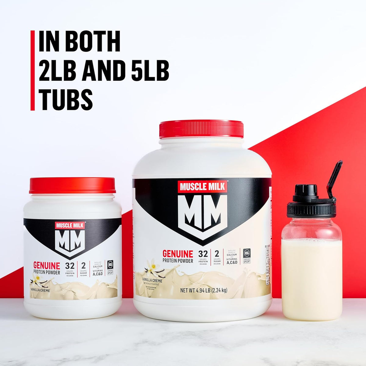 Polvo de proteína genuine Muscle Milk, galletas y crema, 4.94 libra...