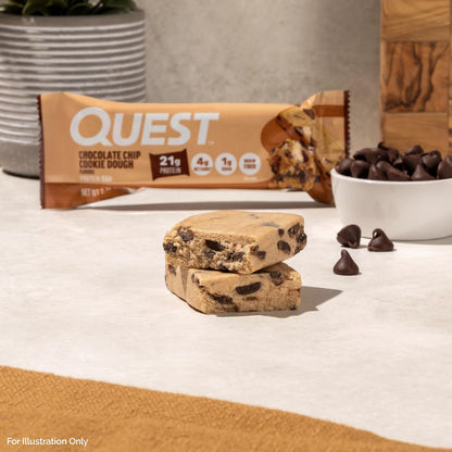 Quest Nutrition Barras de proteína de masa de galletas con chispas...