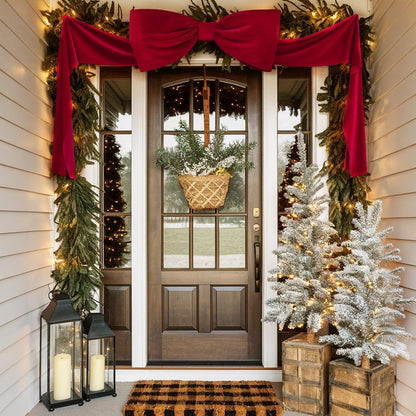 Decoraciones navideñas: lazos gigantes de 6 pies para decoración de...