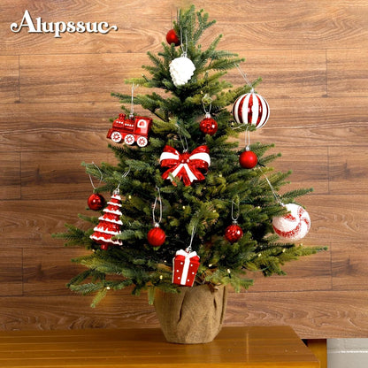 Alupssuc - Juego de 82 bolas de Navidad clásicas, color rojo y blan...