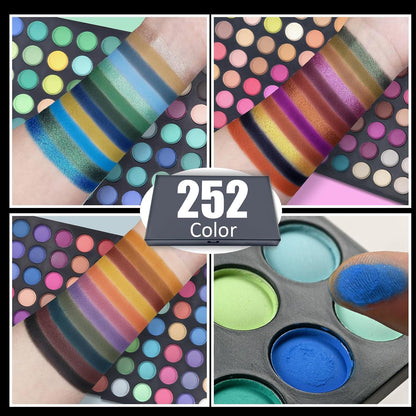 Pure Vie Paleta de sombra de ojos de 252 colores, maquillaje mezcla...