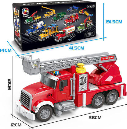 Dwi Dowellin Camión de bomberos para niños de 3, 4, 5, 6 años, vehí...