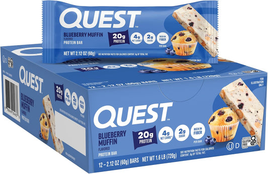 Quest Nutrition - Barras de proteína de muffin de arándanos, 0.71 o...