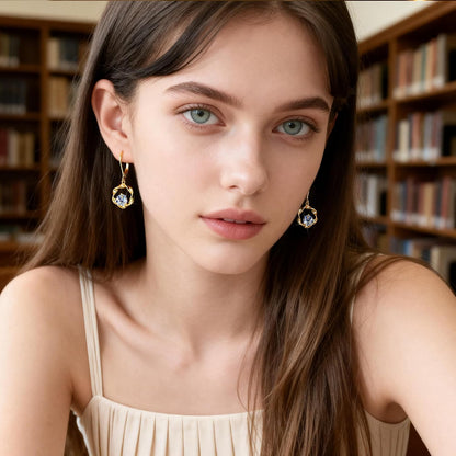 Aretes colgantes de moissanita de 2 quilates para mujer, aretes Mob...