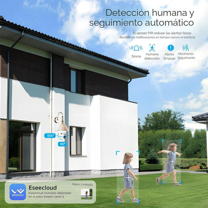 Cámara de seguridad con bombilla - 5G y 2.4 GHz WiFi 2K cámaras de...