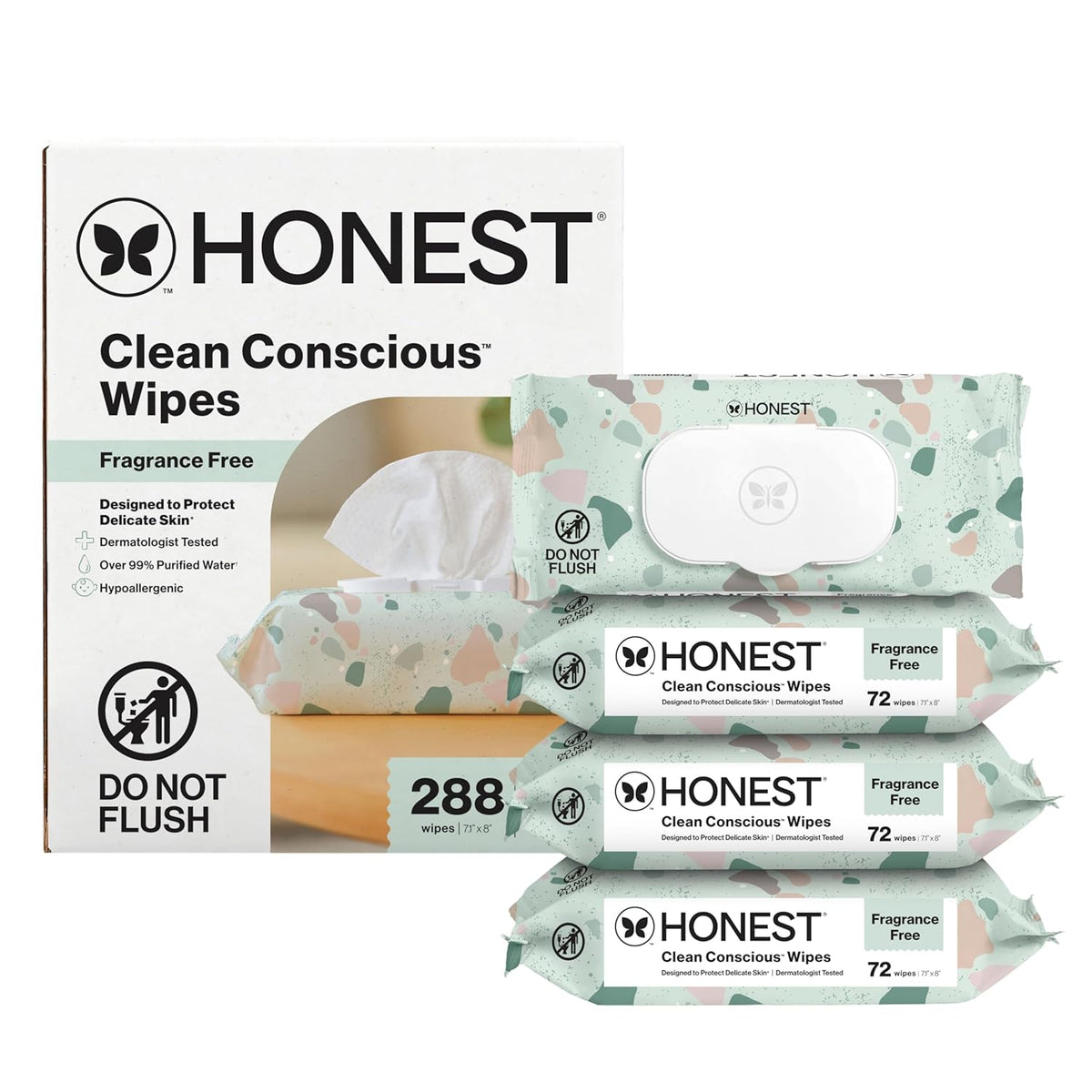 The Honest Company Toallitas multiusos para bebés, Geo Mood, 288 un...