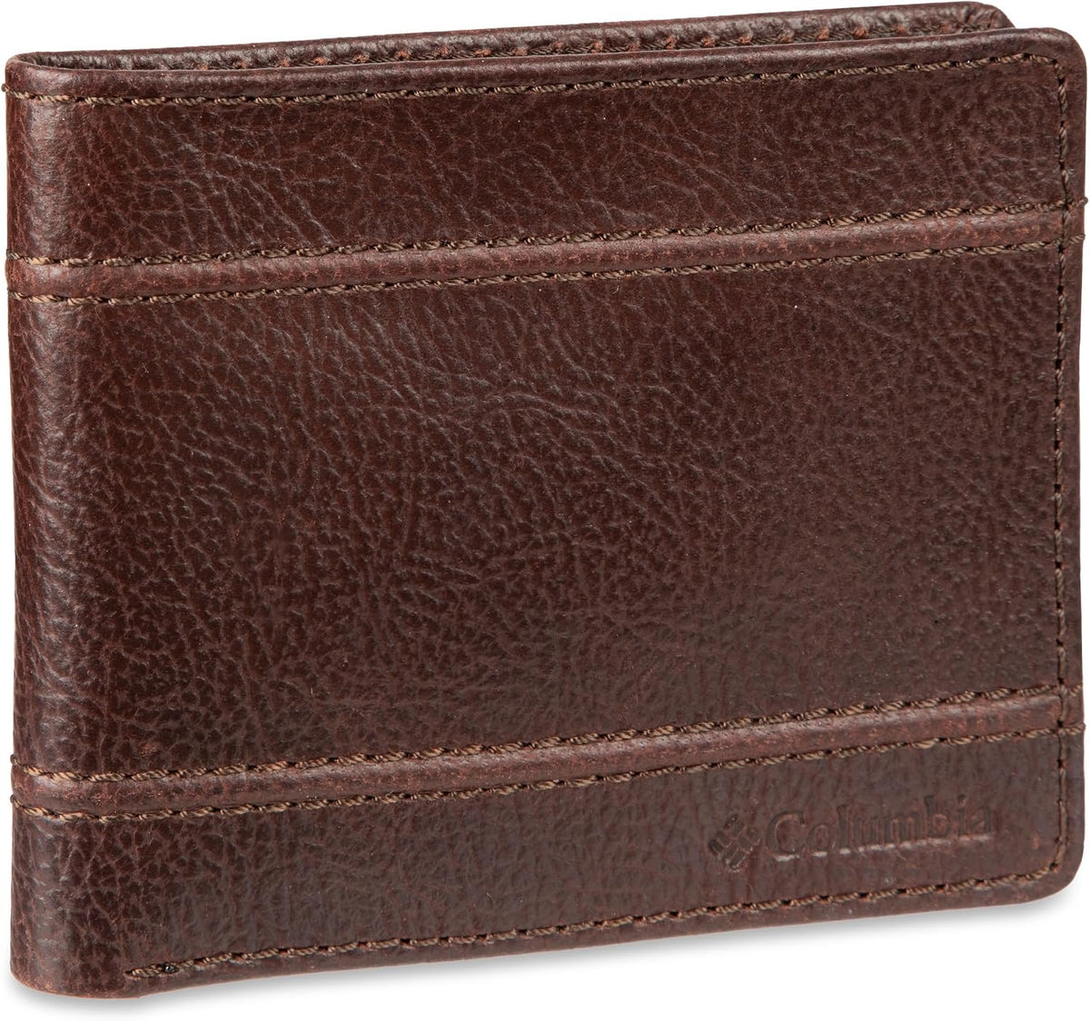 Columbia Billetera plegable delgada RFID para hombre con cordón de...