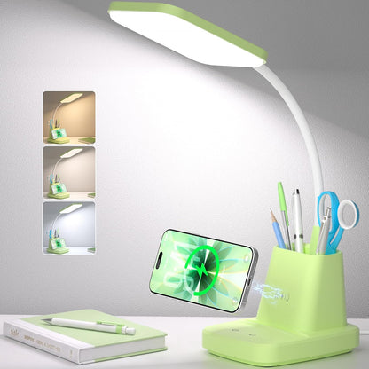 Sailstar Lámpara de escritorio LED con carga inalámbrica de 10 W y...
