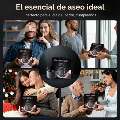 Maquinilla de afeitar eléctrica para hombres, afeitadora de alumini...