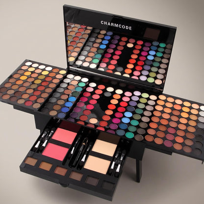 CHARMCODE Juego de paleta de maquillaje cosmético de 190 colores, c...