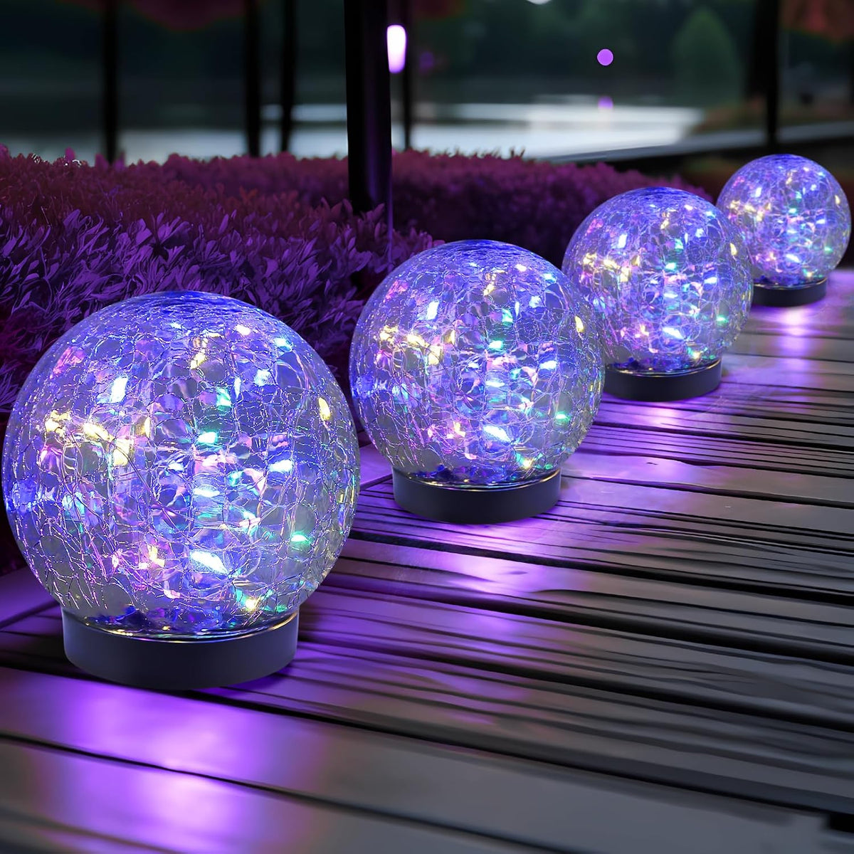 JKIMK Luces solares de globo para exteriores, impermeables, bolas s...