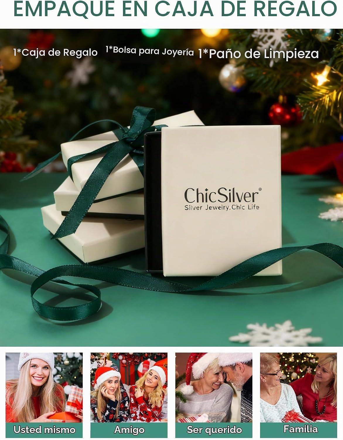 ChicSilver Pendientes celtas para mujer de plata de ley hipoalergén...