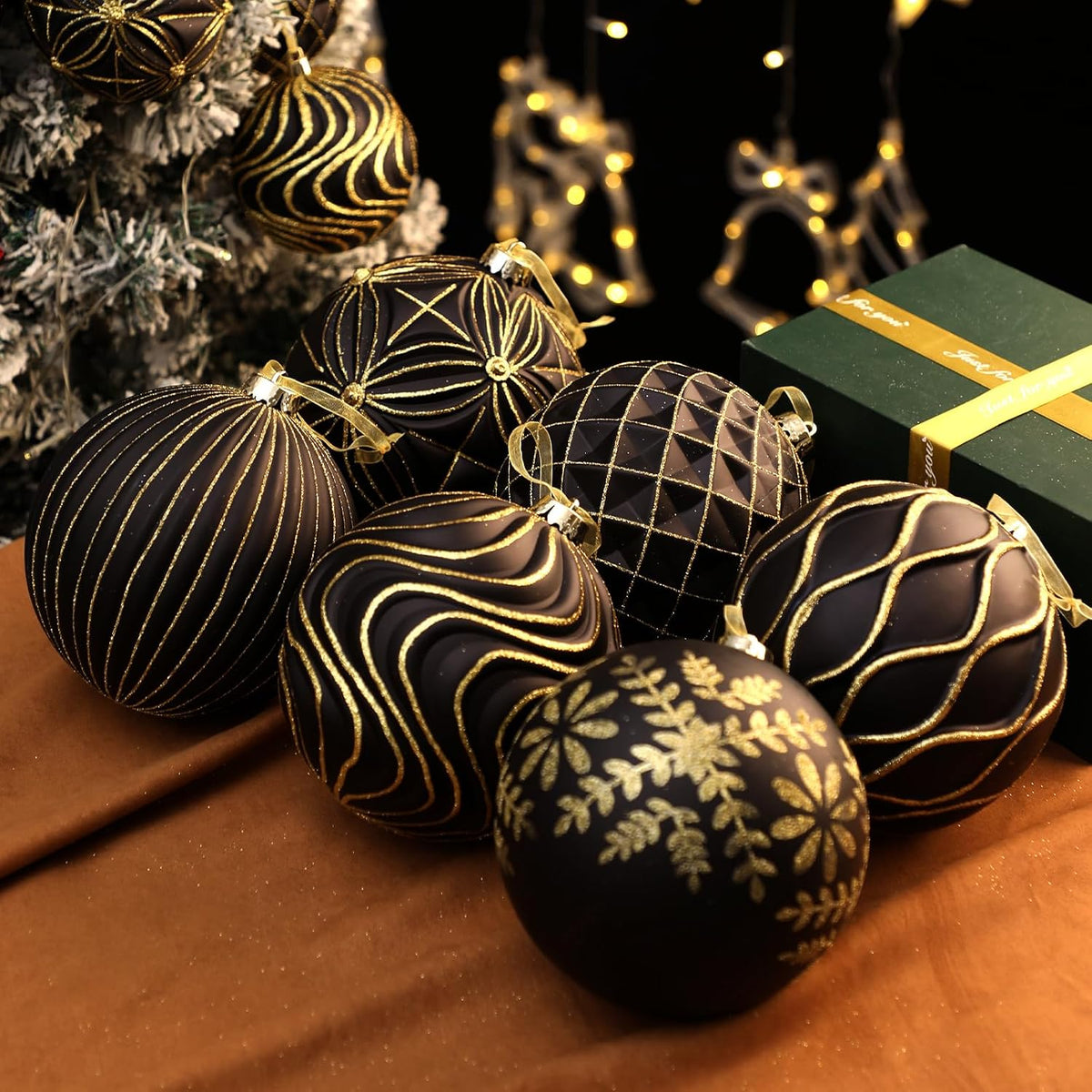 Lanpn 6 bolas de Navidad grandes de 6 pulgadas, decoraciones colgan...