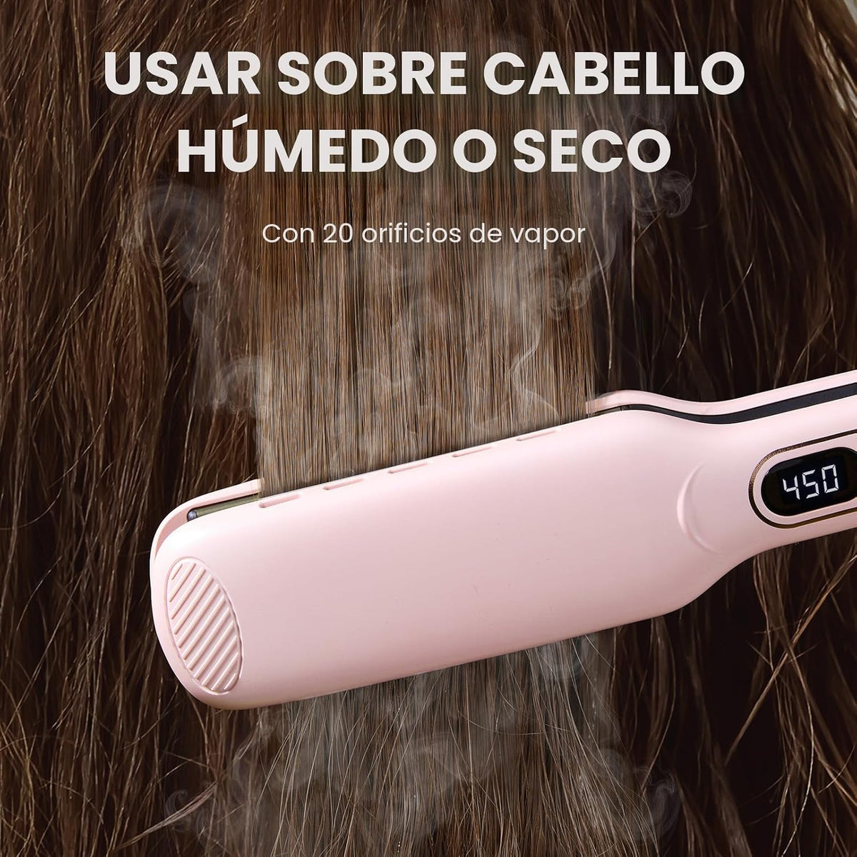 Wavytalk Plancha de pelo húmedo a liso, plancha plana Sesh de venti...
