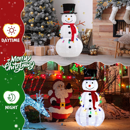 VINGLI Muñeco de nieve emergente de 4 pies, decoraciones navideñas,...