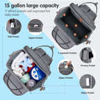 DerJunstar - Mochila para pañales con cambiador para bebés con cuna...