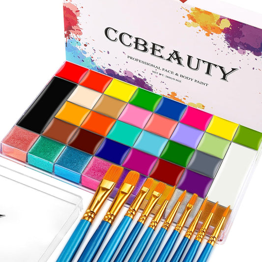 CCbeauty Kit profesional de pintura facial y corporal de 36 colores...