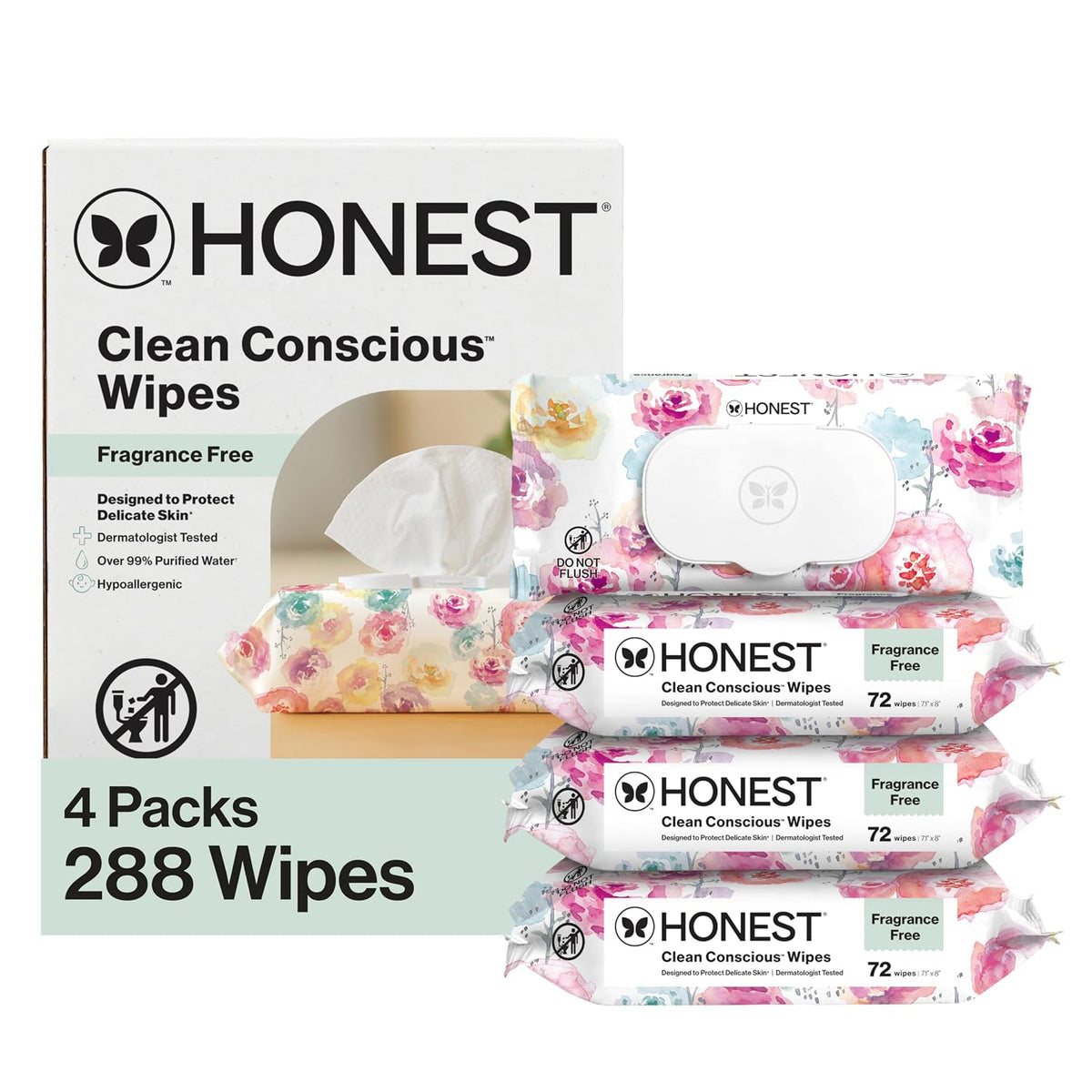 The Honest Company - Toallitas limpiadoras para bebé con 99% de agu...