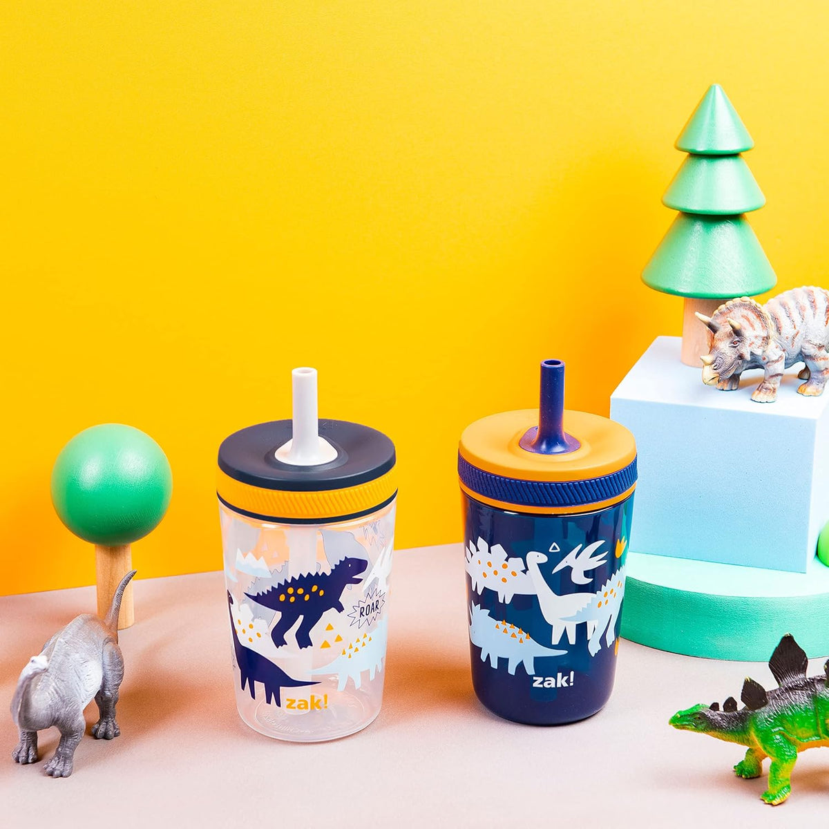 Zak Designs Kelso - Vasos para niños pequeños para viajes o en casa...