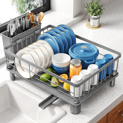 SNTD Escurridor de platos para encimera de cocina pequeña, 12.9 pul...