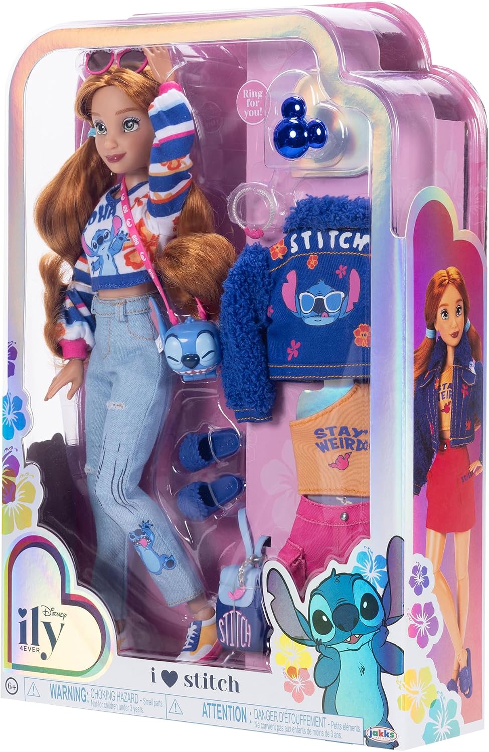Disney ILY 4EVER Muñecas de Moda Cabello Rojo Stitch de 11.5" d...