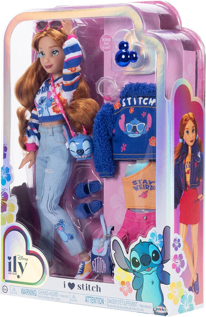 Disney ILY 4EVER Muñecas de Moda Cabello Rojo Stitch de 11.5" d...