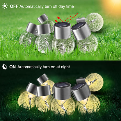 Luces Solares Exteriores Colgantes Decorativas de Globo Paquete de...