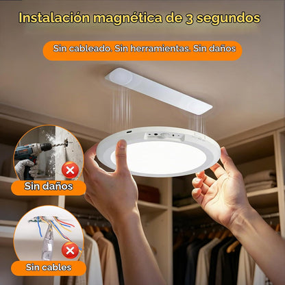 Free2Glow Paquete de 2 luces de techo recargables de 10000 mAh, con...