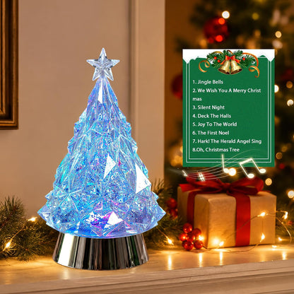 Linterna de globo de nieve para árbol de Navidad con música y tempo...