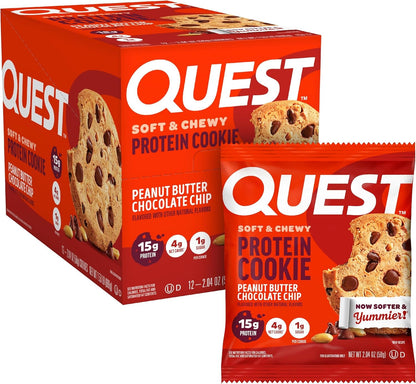 Quest Nutrition - Galletas de mantequilla de maní con chispas de ch...