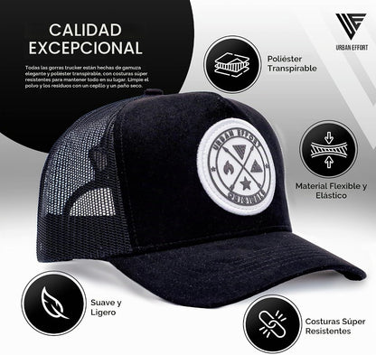Urban Effort Trucker Hat para hombre – Gorra de béisbol con parte t...