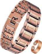 Pulsera de cobre para hombre Feraco, 3 veces más fuerte, pulseras m...