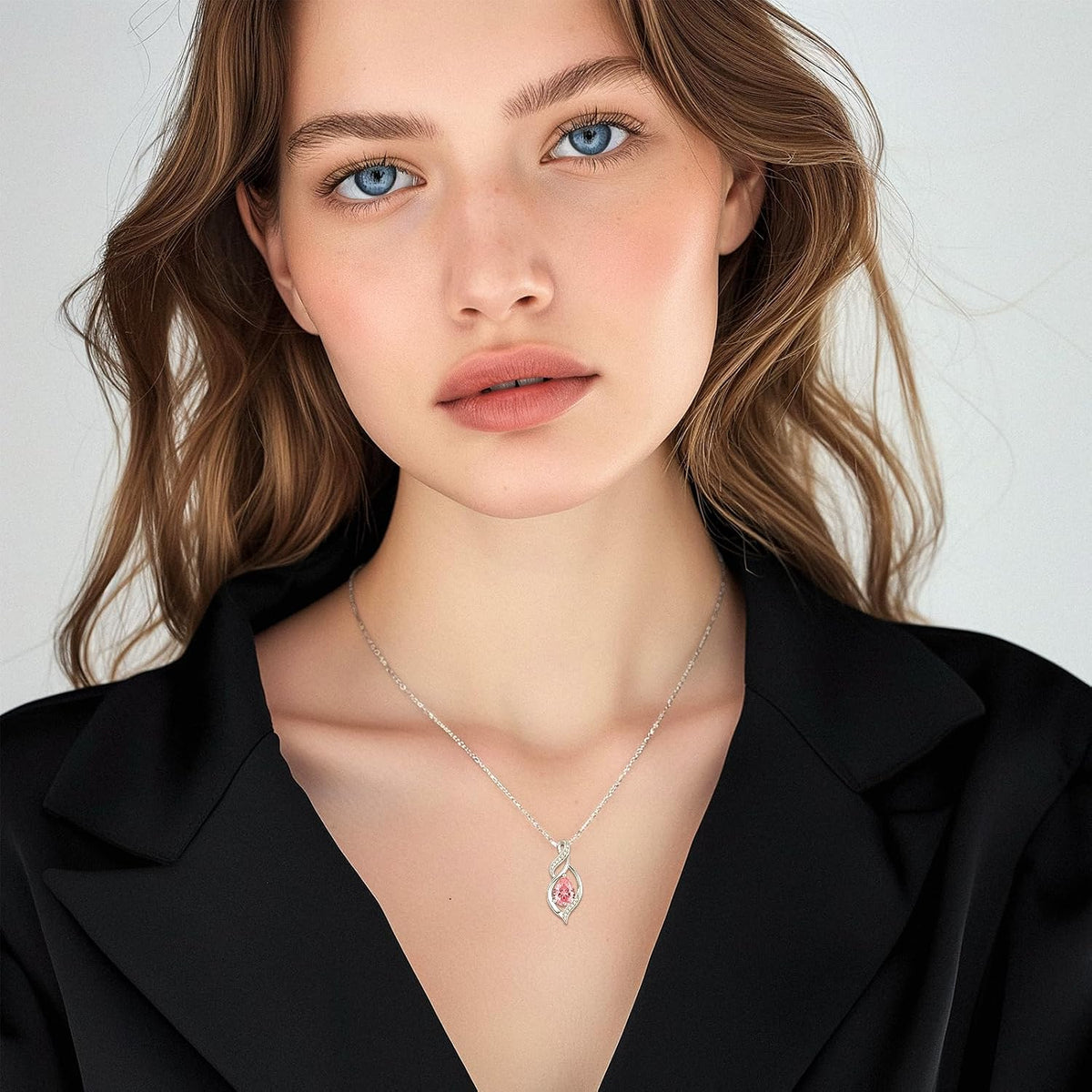 FANCIME Collar de piedra natal para mujer, regalo de cumpleaños par...