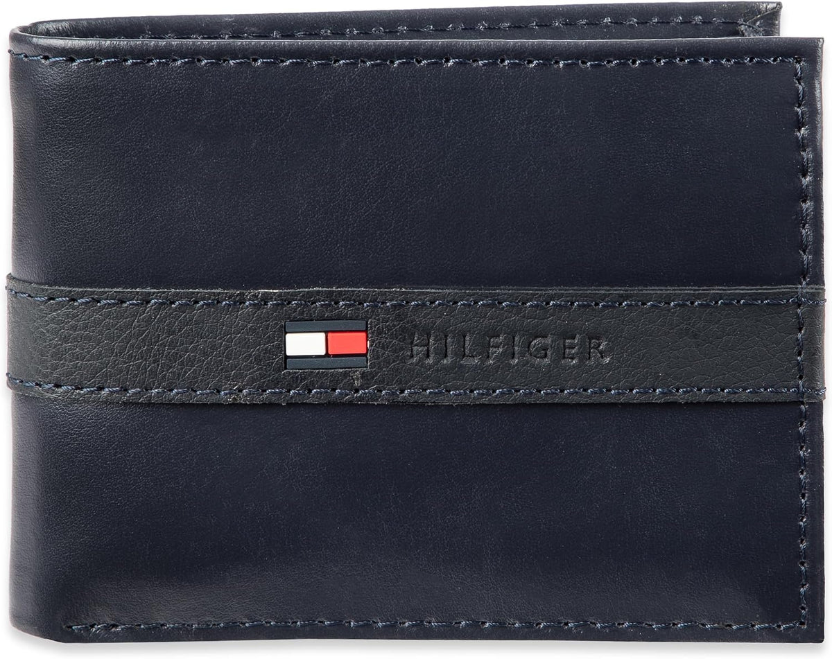 Tommy Hilfiger Cartera Passcase para hombre con ventana de identifi...